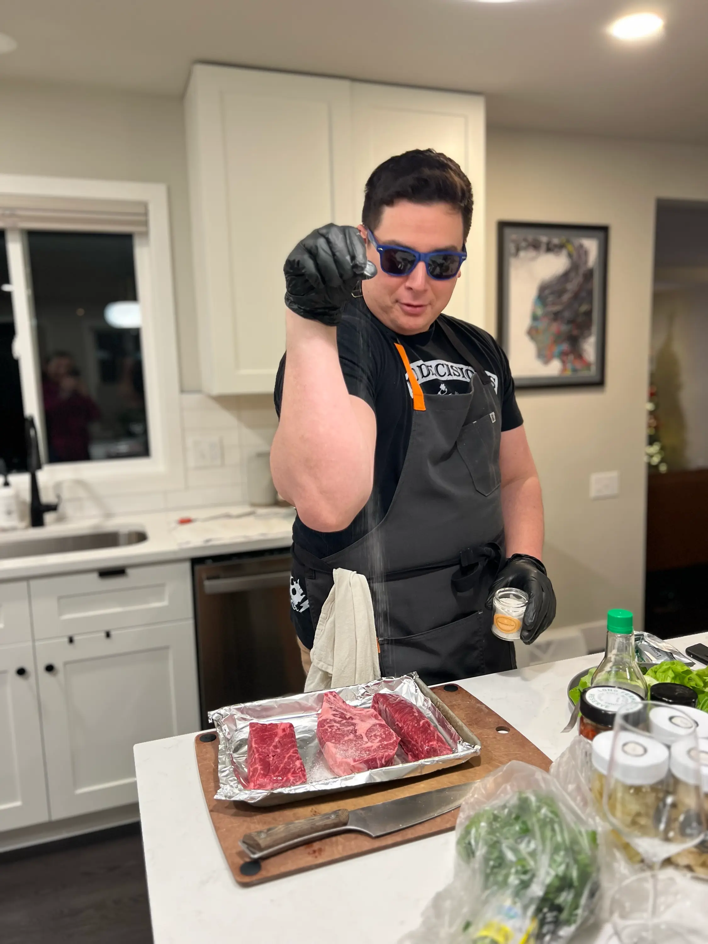 Marc LaPierre cooking in the kitchen